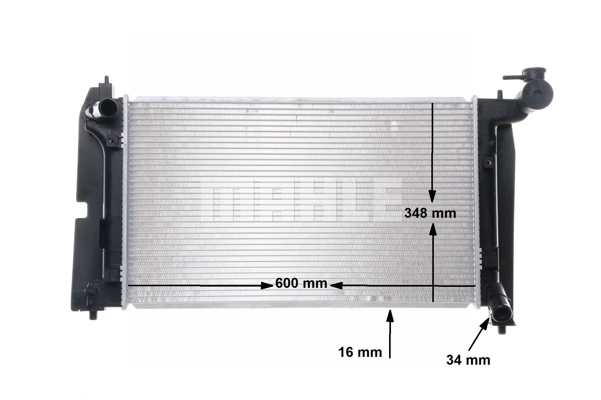 MAHLE ORIGINAL CR 1526 000S Chłodnica, układ chłodzenia silnika TOYOTA COROLLA (ZZE12_, NDE12_, ZDE12_) 110 KM benzyna koszt