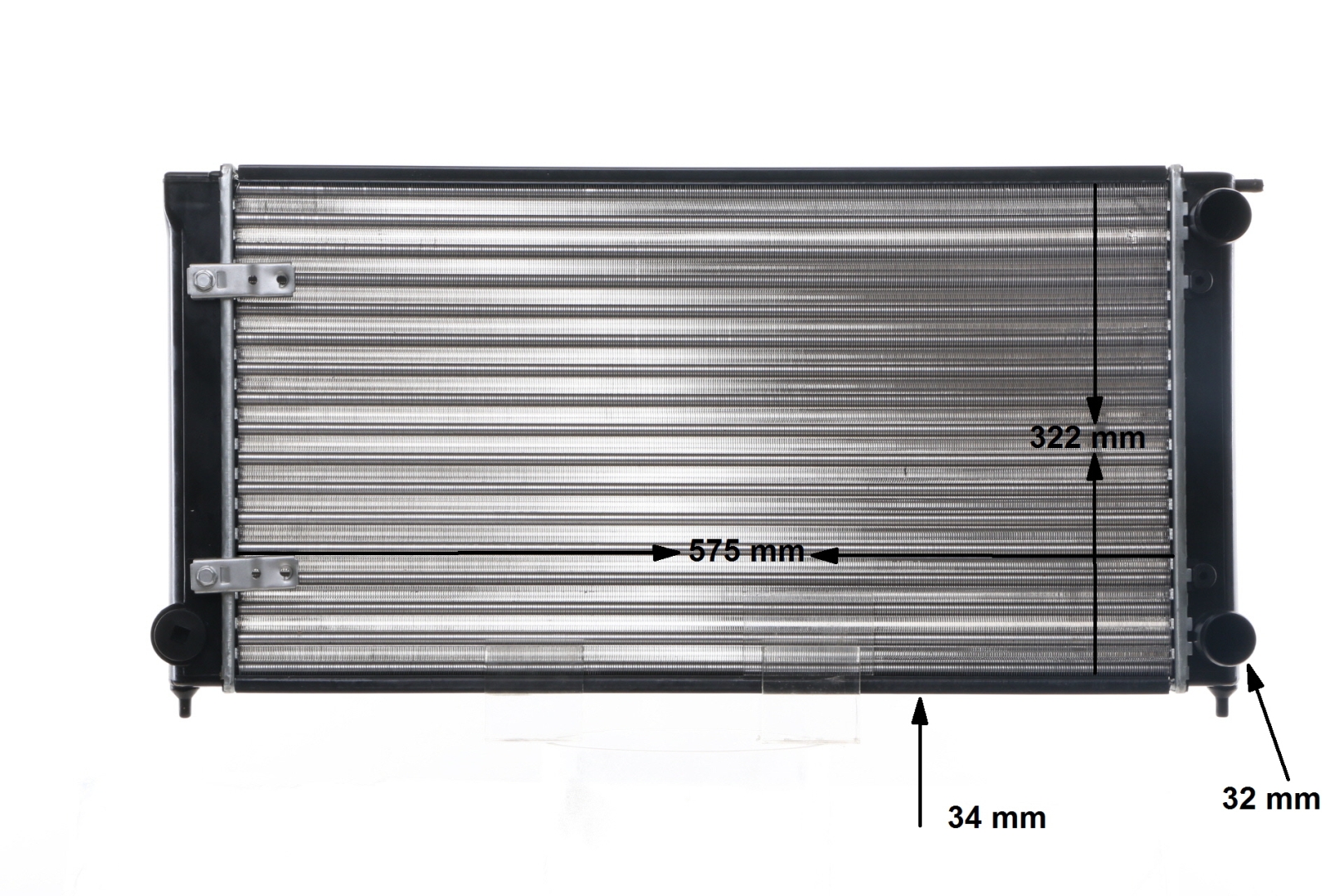 MAHLE ORIGINAL CR 414 000S Radiatorius, variklio aušinimas VOLKSWAGEN Jetta 2 (19E, 1G2, 165) 98 AG benzinas kaina
