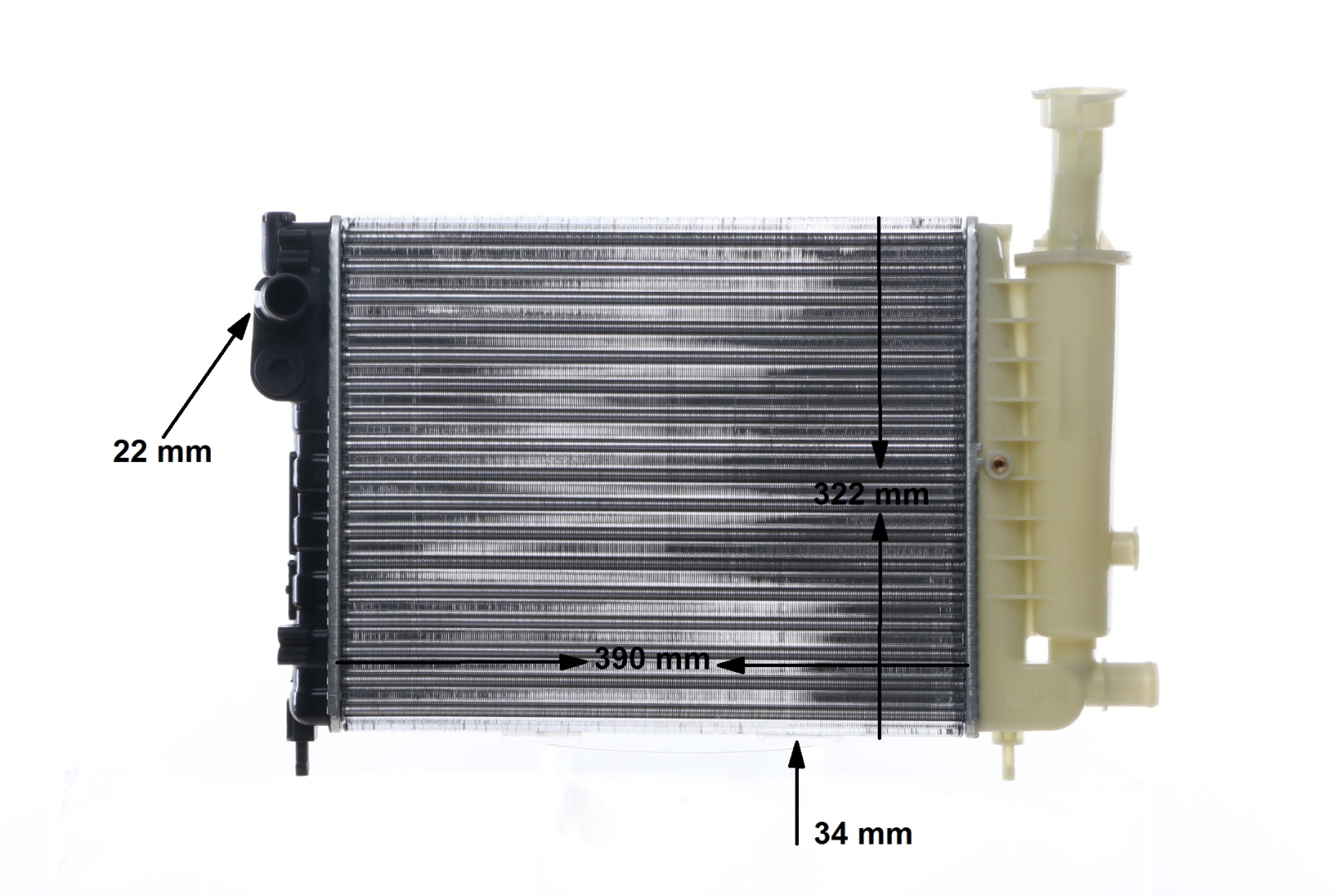 MAHLE ORIGINAL CR 491 000S: Radiator, motorkjøling med bolt