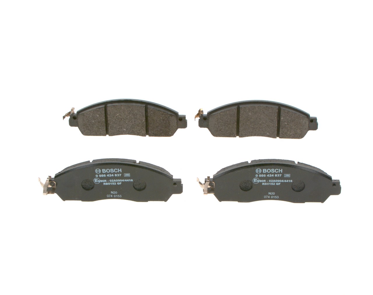 BOSCH 0 986 424 837: Jarrupalat, levyjarru