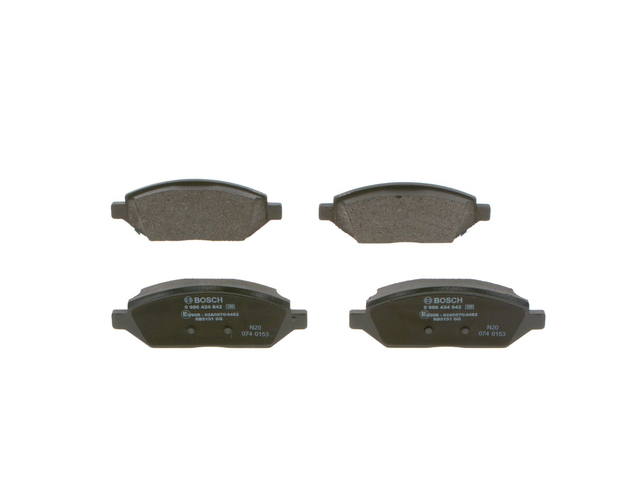 BOSCH 0 986 424 842: Juego de pastillas de freno
