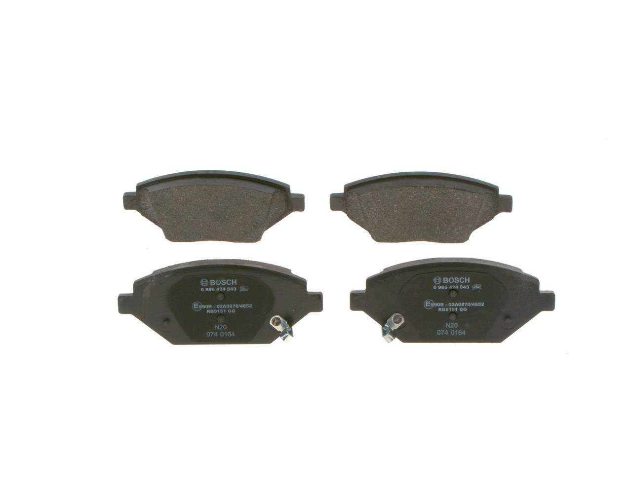 BOSCH 0 986 424 843: Bremsbeläge