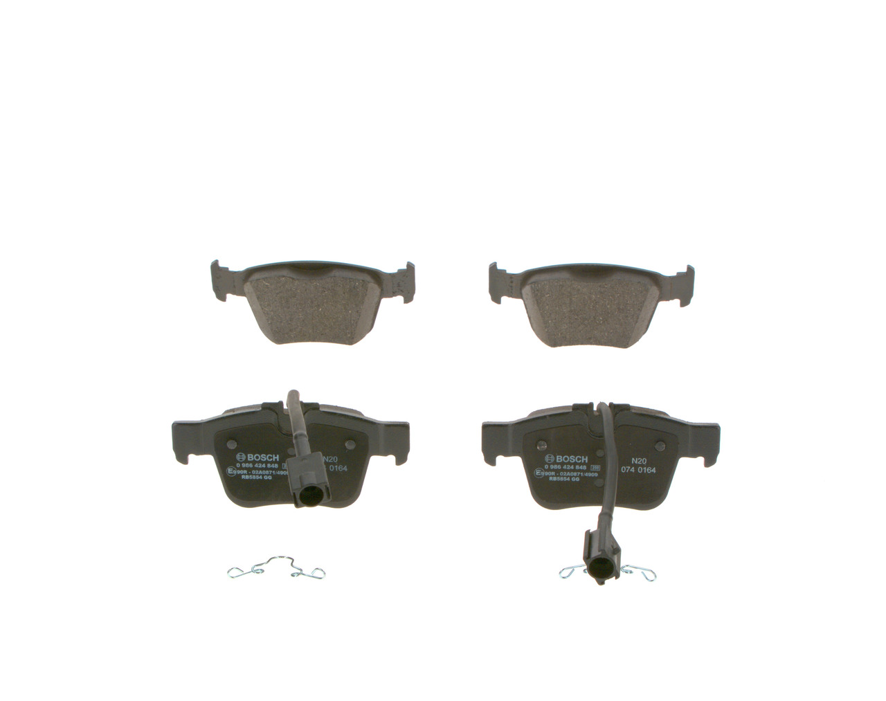 BOSCH 0 986 424 848 Комплект спирачно феродо, дискови спирачки ALFA ROMEO GIULIA (952_) 180 K.C. дизел цена