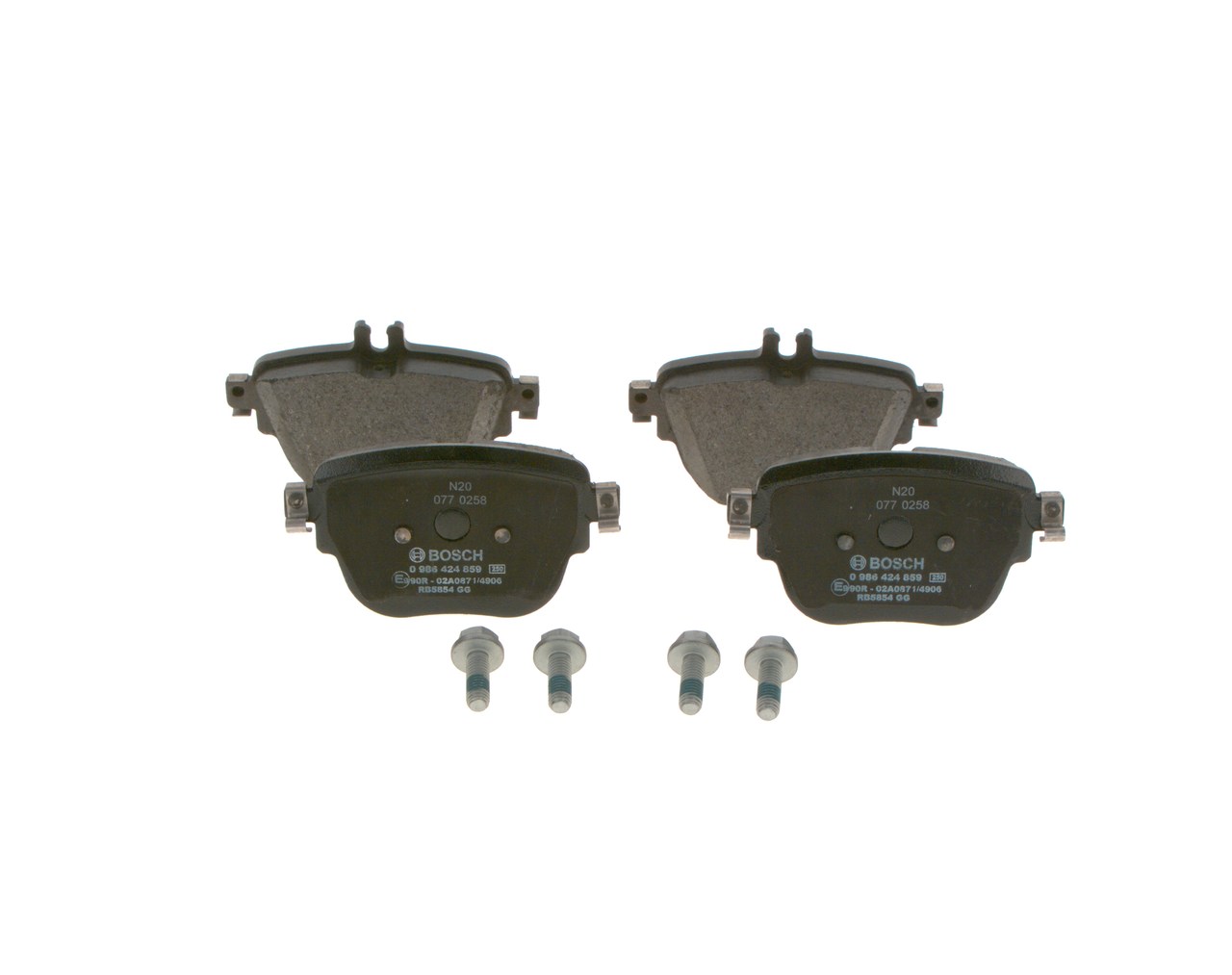 BOSCH 0 986 424 859 Τακάκια φρένων MERCEDES-BENZ E-class Sedan (W213) 340 PS Πετρέλαιο κόστος