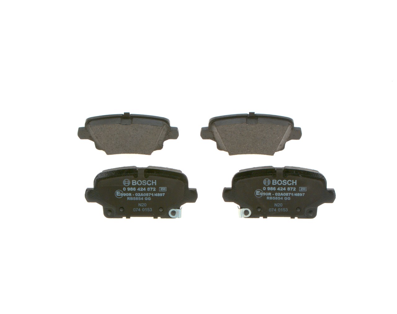BOSCH 0 986 424 872 Stabdžių kaladėlės CADILLAC XT4 SUV 230 AG benzinas kaina
