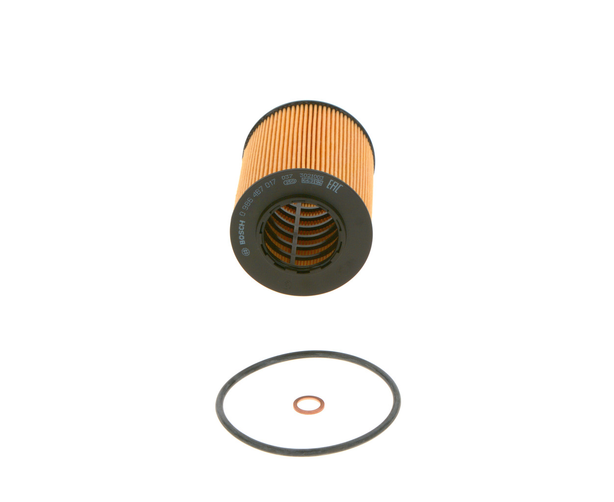 BOSCH 0 986 4B7 017: Filtro de aceite con juntas