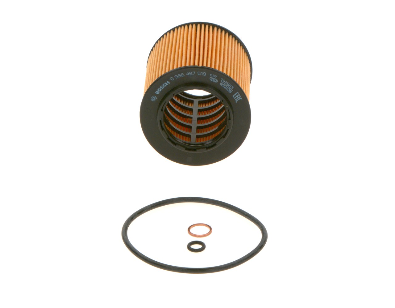 BOSCH 0 986 4B7 019: Ölfilter mit Dichtungen