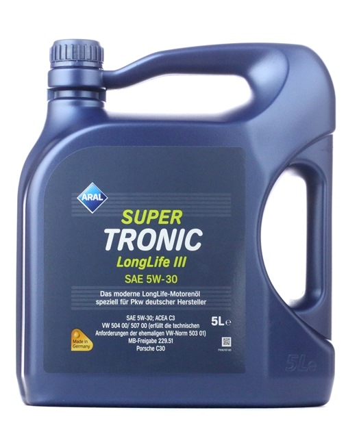 ARAL 15C31D: Motorový olej Aral SuperTurboral LA-FE 5W-30 5l, 5W-30 SuperTronic, LongLife III