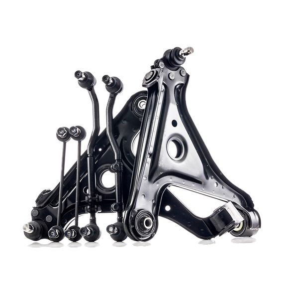 RIDEX 772S0219: Korjaussarja, poikittaistukivarsi etuakseli molemminpuoleinen, Kiinnitysmateriaalilla, Kuulatapilla