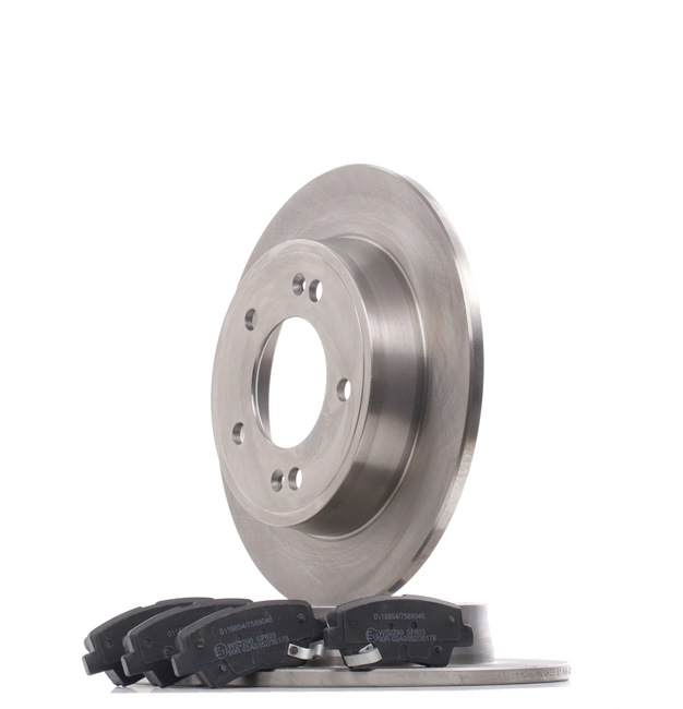 STARK SKBK-10990412: Kit de discos de freno y pastillas Eje trasero, Ø: 262mm, macizo