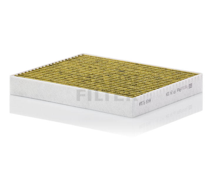 MANN-FILTER FP 24 024: Interieurfilter FreciousPlus Actief-koolstoffilter met meerwaardig fenol, Met antibacteriële werking, Fijnstoffilter (PM 2.5), Met schimmelwerende werking, Carbon filter