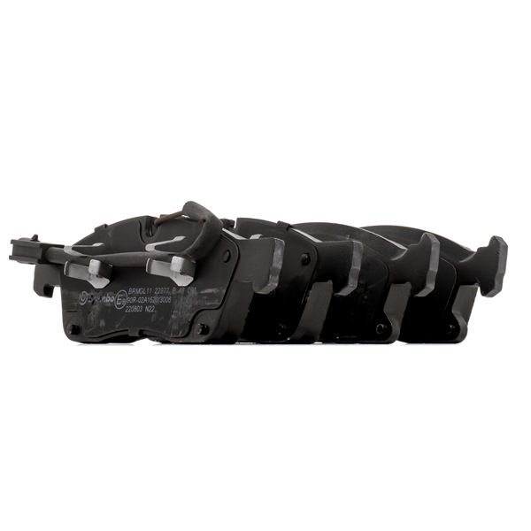 BREMBO P 48 001: Bremsbeläge PRIME LINE mit Zubehör, mit Kolbenclip, mit Anti-Quietsch-Blech