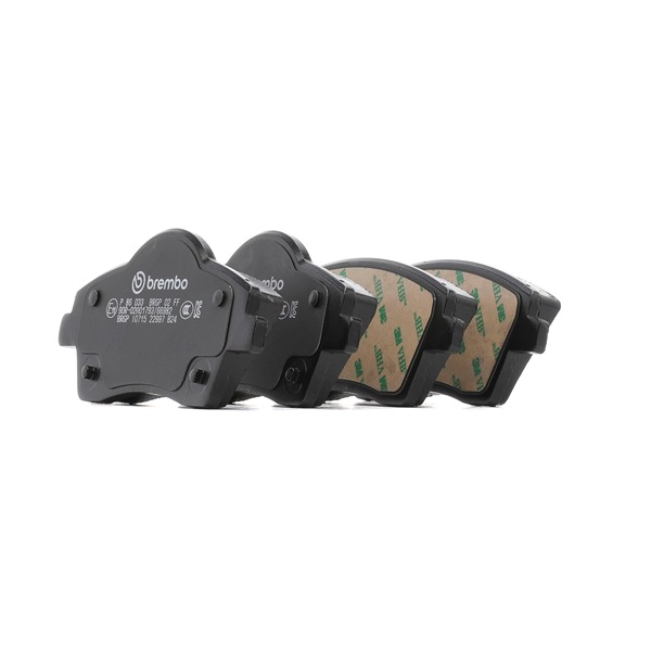 BREMBO P 86 033: Piduriklotsid PRIME LINE koos lisadega, koos pidurisadula kruvidega, koos kokkusurumisvastase plekiga