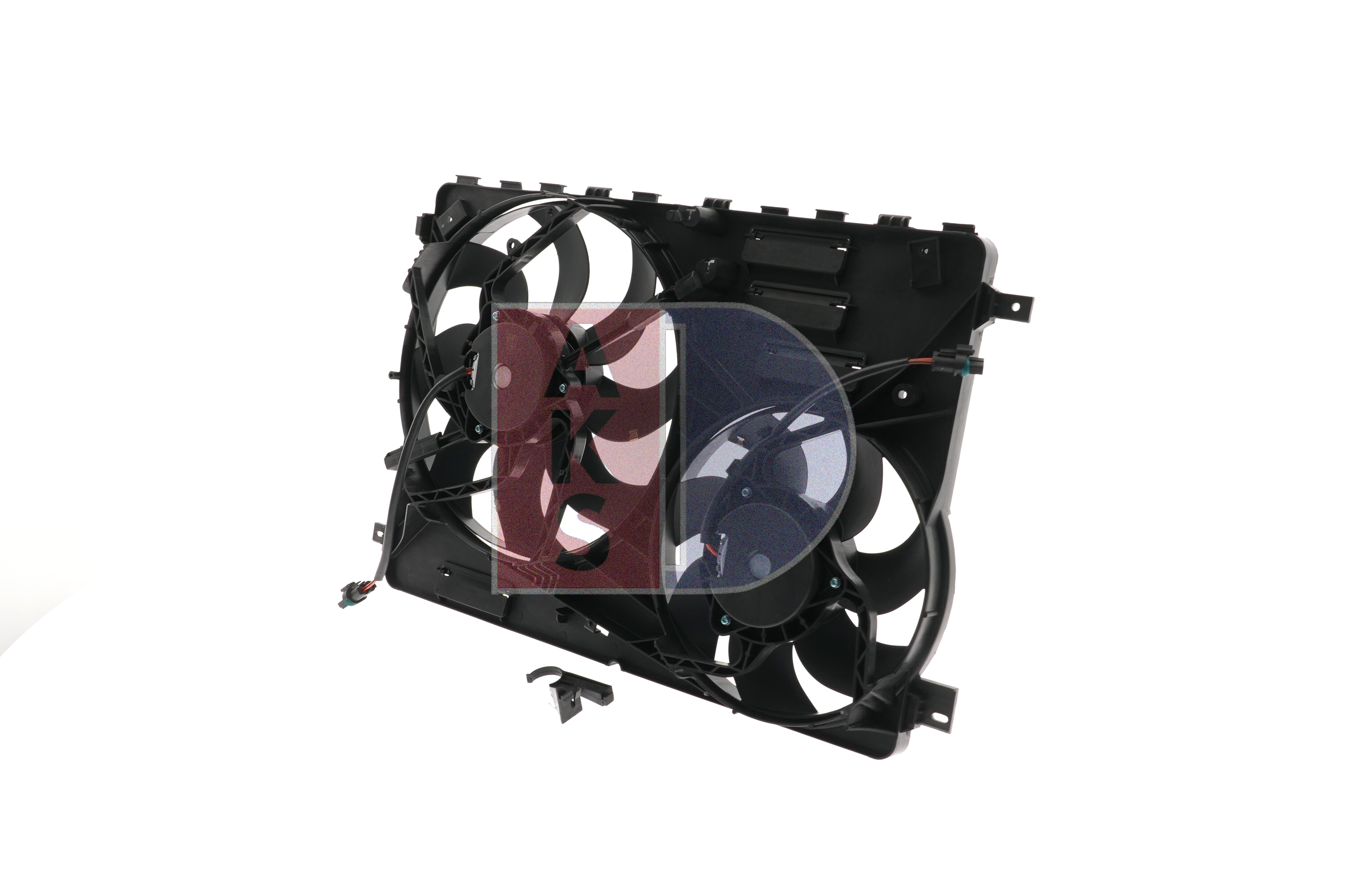 AKS DASIS 028013N: Ventilator, radiator 386/295mm, fara arbore tacheti, cu rama aerisire radiator