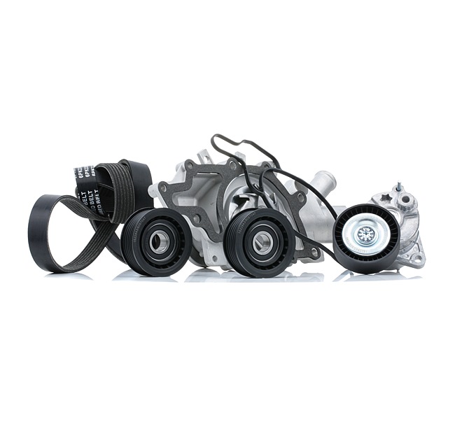RIDEX 4172P0056 Waterpomp + Multi V-riemset MERCEDES-BENZ SPRINTER 4-t Open laadbak/ Chassis (904) 129 Pk Diesel kosten