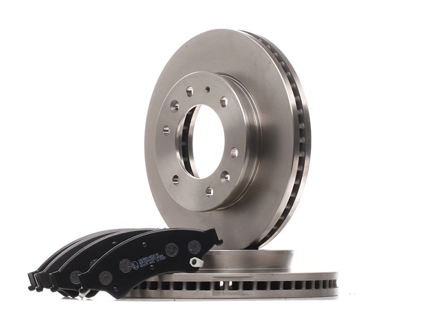 RIDEX 3405B0451: Set frana, frana disc punte fata, Ř: 302mm, ventilat, cu tabla anti scartait, cu suruburi etrier