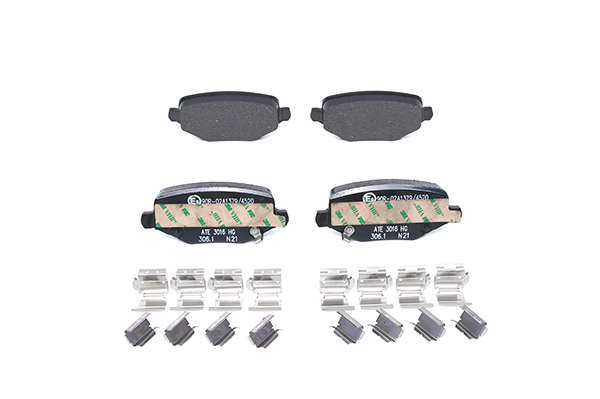 ATE 13.0460-2625.2: Juego de pastillas de freno con accesorios