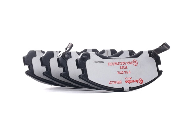 BREMBO P 54 017X: Juego de pastillas de freno XTRA LINE sin accesorios, Chapa antichirridos