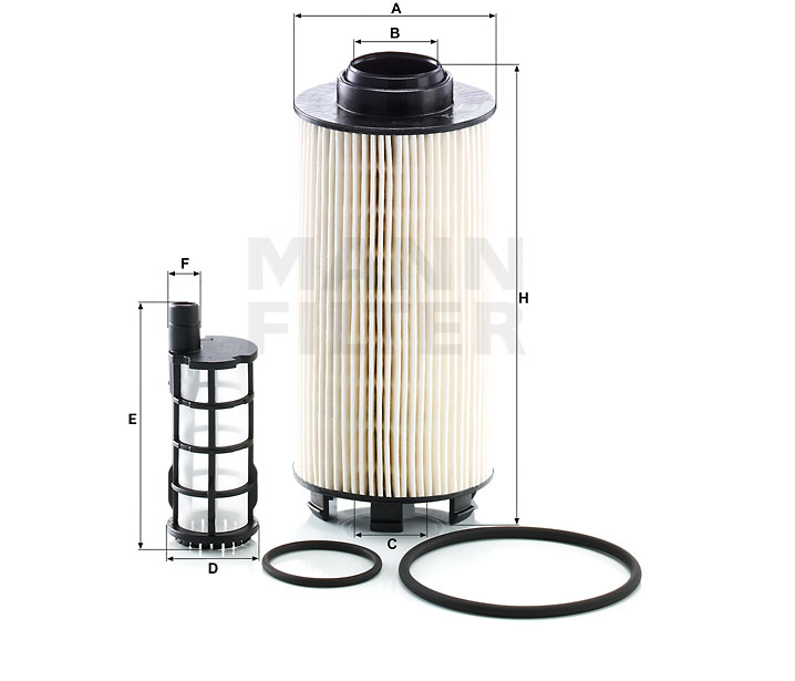 MANN-FILTER PU 8010/1-2 x: Kraftstofffilter mit Dichtung