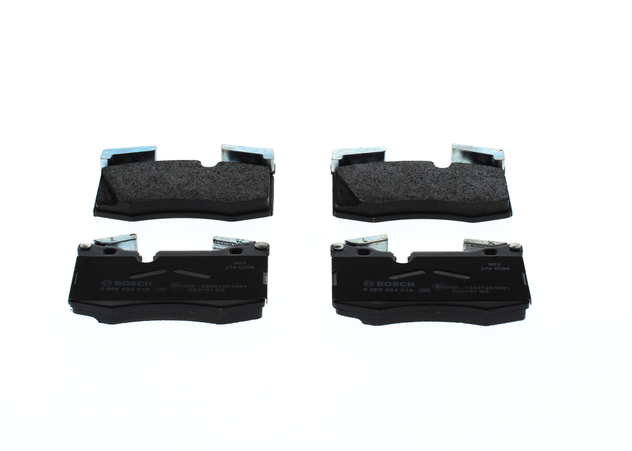 BOSCH 0 986 424 918: Juego de pastillas de freno con instrucciones de montaje, Chapa antichirridos
