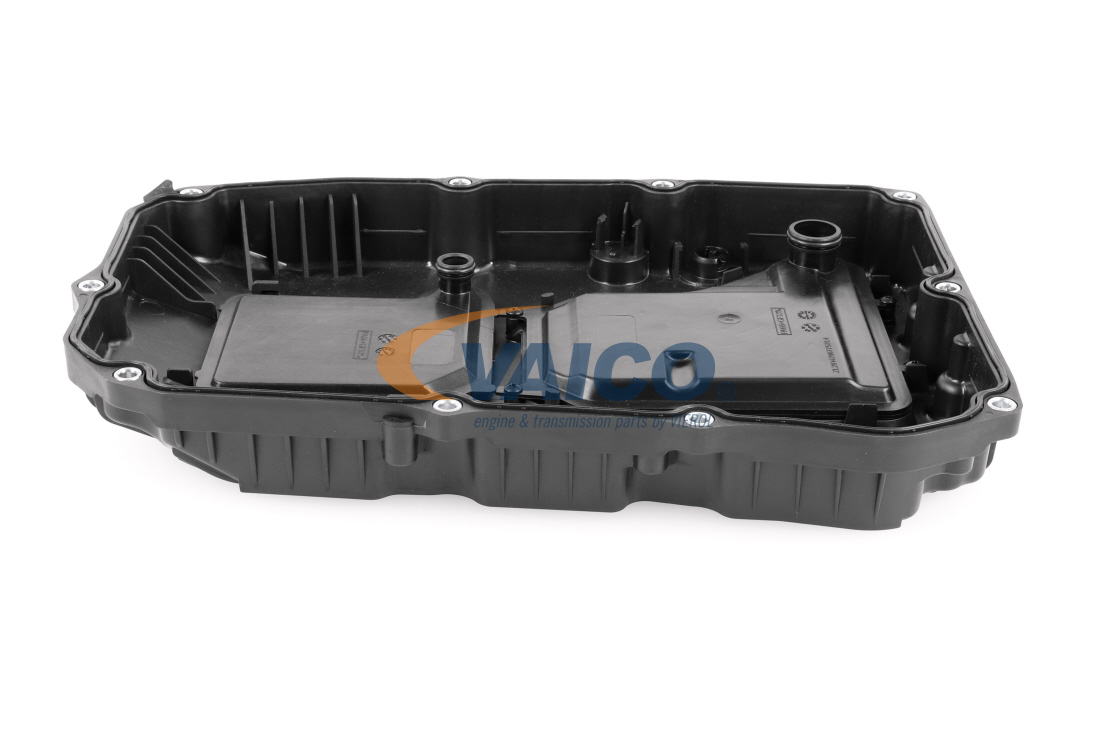VAICO V30-3544: Getriebeölwanne Green Mobility Parts mit Ölablassschraube, mit Ölwannendichtung, mit Filter