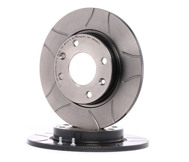 BREMBO 08.2985.75: Féktárcsa Ø: 247mm, tele, hornyolt, Ø: 247mm, bevonatolt, csavarokkal MAX LINE