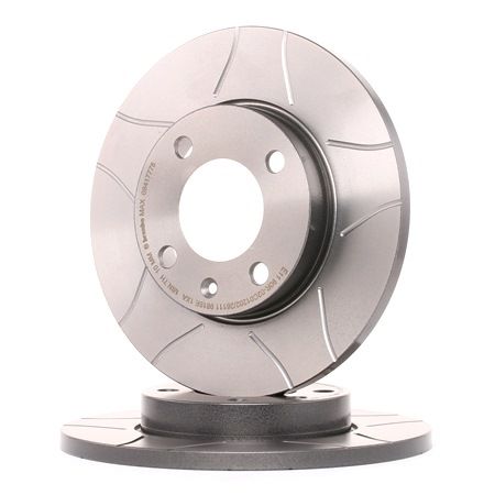BREMBO 08.4177.75: Δισκόπλακα Ø: 239mm, πλήρες, με εγκοπές, Ø: 239mm, με επίστρωση, Με βίδες MAX LINE