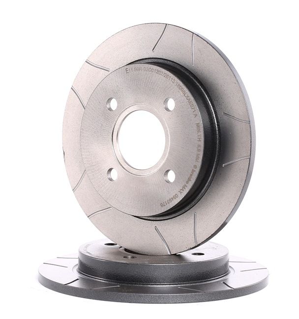 BREMBO 08.4931.76: Brzdový kotúč Ø: 253mm, plný, drazkovany, Ø: 253mm, potiahnutá MAX LINE