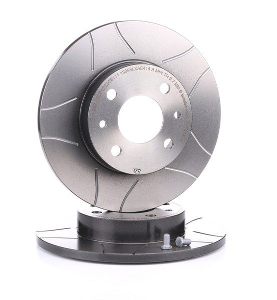 BREMBO 08.5085.75: Disque de frein Ø: 240mm, plein, rainuré, Ø: 240mm, revêtu, avec vis/boulons MAX LINE