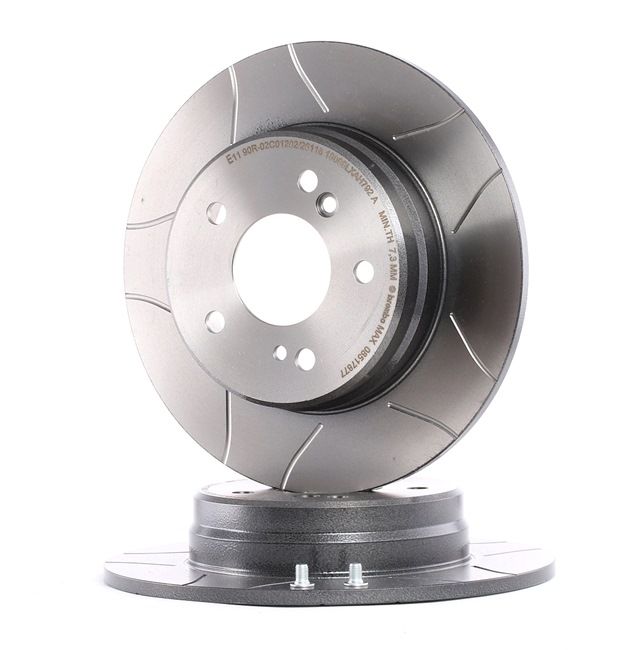 BREMBO 08.5178.77: Brzdový kotouč R: 278mm, plný, opatřený drážkou, R: 278mm, nátěr, se šrouby MAX LINE