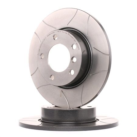 BREMBO 08.5359.75: Piduriketas Ø: 286mm, täis, piludega, Ø: 286mm, kaetud, koos kruvidega MAX LINE