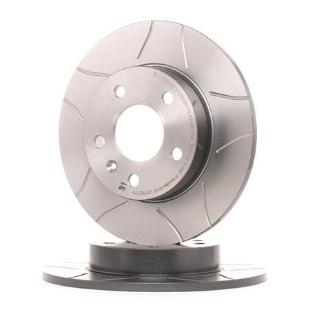 BREMBO 08.7627.75: Disco de freno Ø: 264mm, macizo, ranurado, Ø: 264mm, revestido, con tornillos MAX LINE