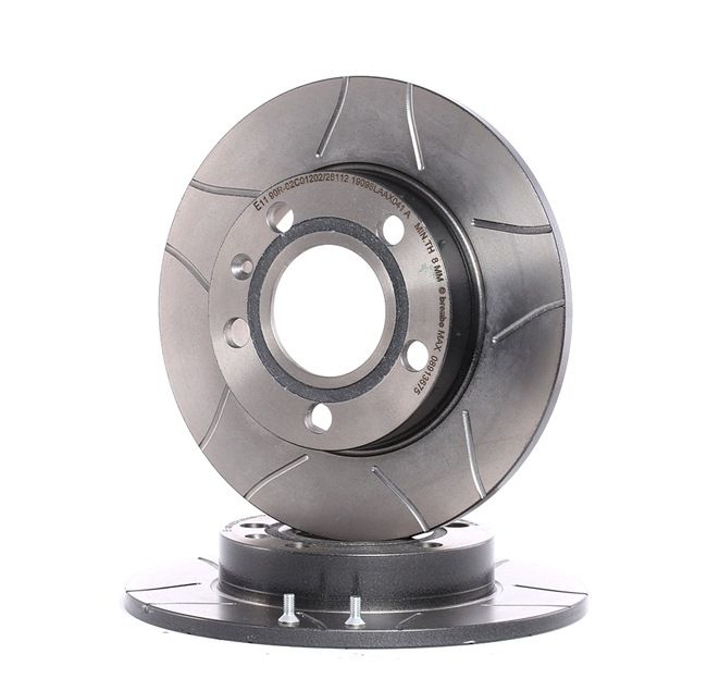 BREMBO 08.9136.75: Disco de freno Ø: 245mm, macizo, ranurado, Ø: 245mm, revestido, con tornillos MAX LINE