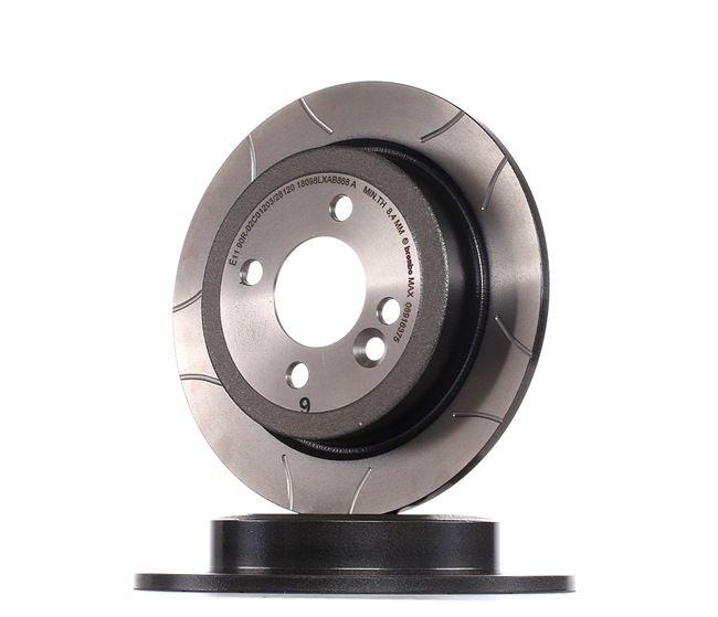 BREMBO 08.9163.75: Disc de frână Ř: 259mm, plin, canelat, Ř: 259mm, acoperit (cu un strat protector) MAX LINE