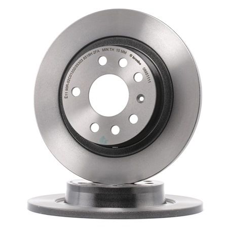 BREMBO 08.9511.11: Piduriketas Ø: 278mm, täis, Ø: 278mm, kaetud, koos kruvidega COATED DISC LINE