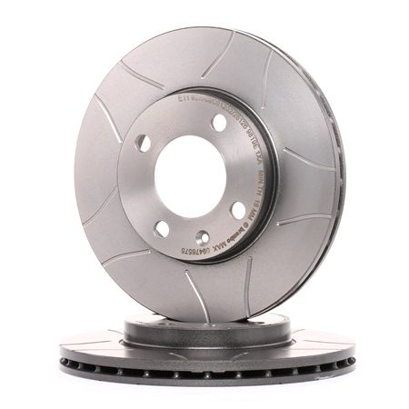 BREMBO 09.4765.75: Brzdový kotouč R: 239mm, vnitřně větráno, opatřený drážkou, R: 239mm, nátěr, se šrouby MAX LINE