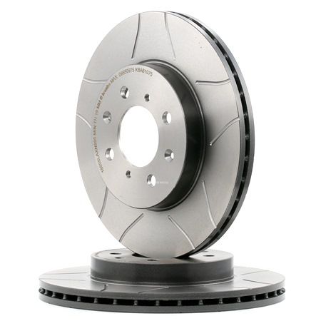 BREMBO 09.5509.75: Brzdový kotúč Ø: 262mm, s vnútorným chladením, drazkovany, Ø: 262mm, potiahnutá, so skrutkami MAX LINE