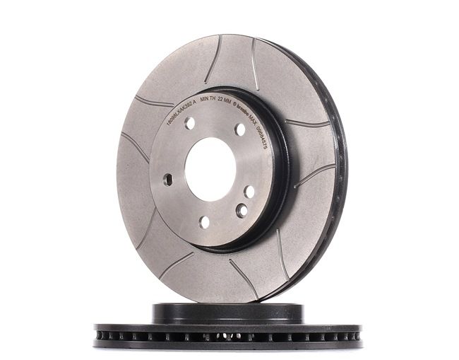 BREMBO 09.6845.75: Bromsskiva Ø: 288mm, ventilerad invändigt, Slitsad, Ø: 288mm, belagd, med skruvar MAX LINE