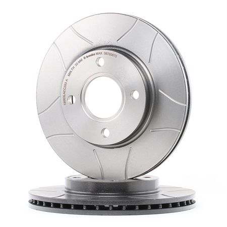 BREMBO 09.7806.75: Brzdový kotúč Ø: 258mm, s vnútorným chladením, drazkovany, Ø: 258mm, potiahnutá MAX LINE