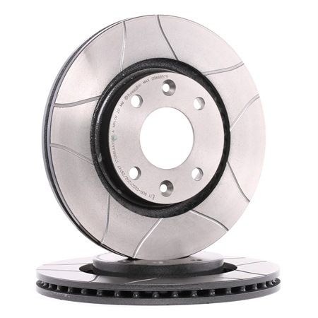 BREMBO 09.8695.75: Féktárcsa belső hűtésű, hornyolt, bevonatolt, csavarokkal MAX LINE