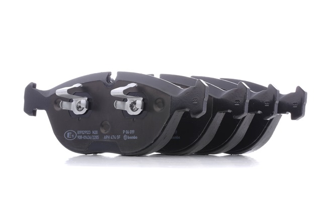 BREMBO P 06 019: Klocki hamulcowe PRIME LINE z dodatkami, z zamkiem, z podkładką wytłumiającą