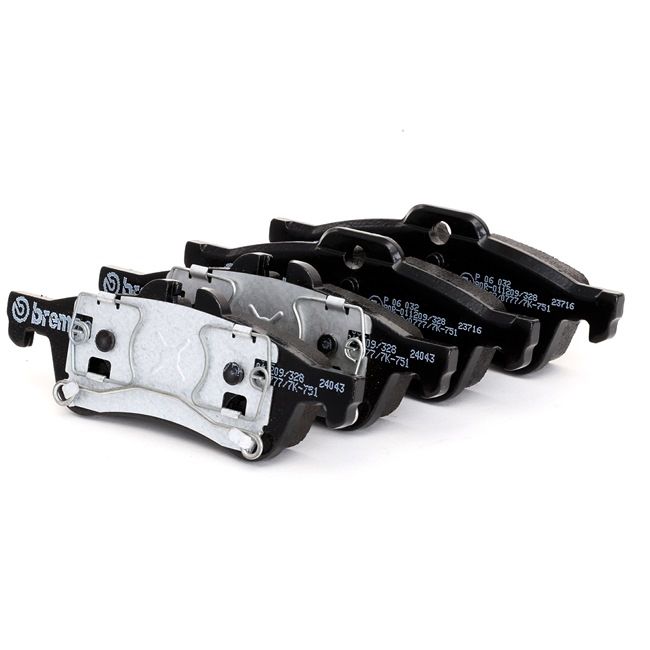 BREMBO P 06 032: Stabdžių kaladėlės PRIME LINE be priedų, su apsaugos nuo girgždėjimo plokšte