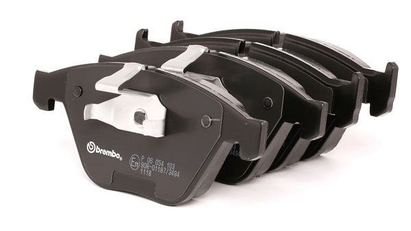 BREMBO P 06 054: Sada brzdových destiček, kotoučová brzda PRIME LINE s příslušenstvím, s Kolbenclipem, s krycím plechem