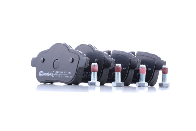 BREMBO P 06 062: Plăcuțe de frână PRIME LINE cu acceasorii, cu suruburi etrier, cu tabla anti scartait