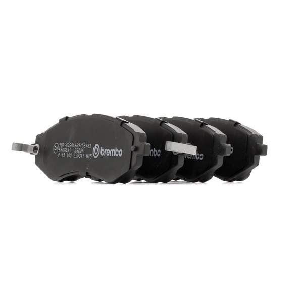 BREMBO P 15 002: Bremsbeläge PRIME LINE ohne Zubehör, mit Anti-Quietsch-Blech