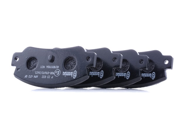 BREMBO P 23 032: Juego de pastillas de freno PRIME LINE sin accesorios, Chapa antichirridos