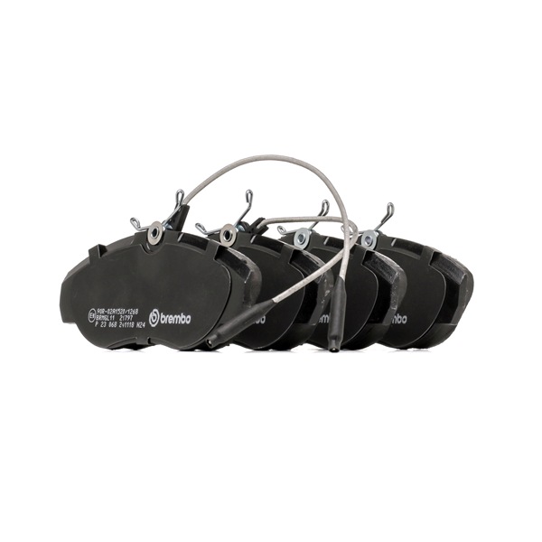 BREMBO P 23 068: Plăcuțe de frână PRIME LINE cu acceasorii, cu suruburi etrier, cu tabla anti scartait