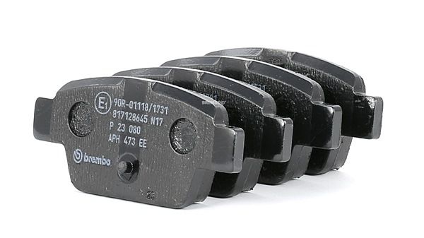 BREMBO P 23 080: Plăcuțe de frână PRIME LINE cu acceasorii, cu suruburi etrier, cu tabla anti scartait