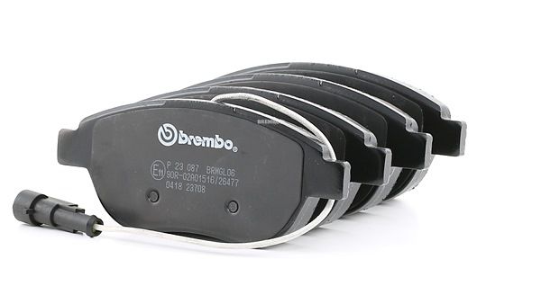 BREMBO P 23 087: Fékbetét készlet, tárcsafék PRIME LINE Tartozékokkal, féknyereg csavarokkal, csikorgásgátló lemezzel