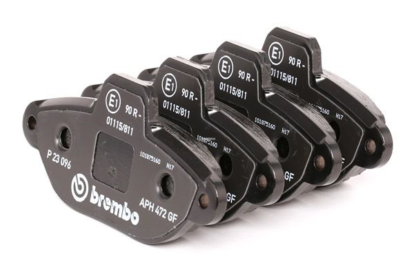 BREMBO P 23 096: Sada brzdových destiček, kotoučová brzda PRIME LINE bez příslušenství, s krycím plechem